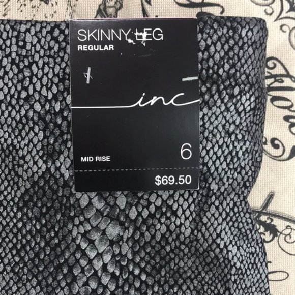 INC Snake-Print Skinny Pants - Picture 7 of 7